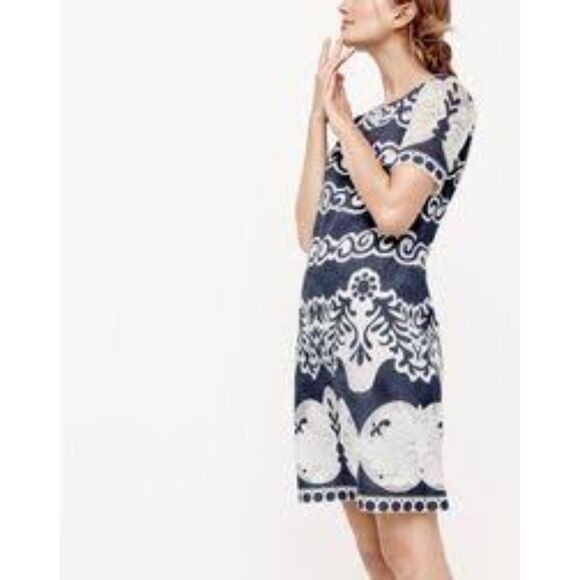 J. Crew Petite Short-sleeve Shift Dress size 2 - Picture 2 of 6